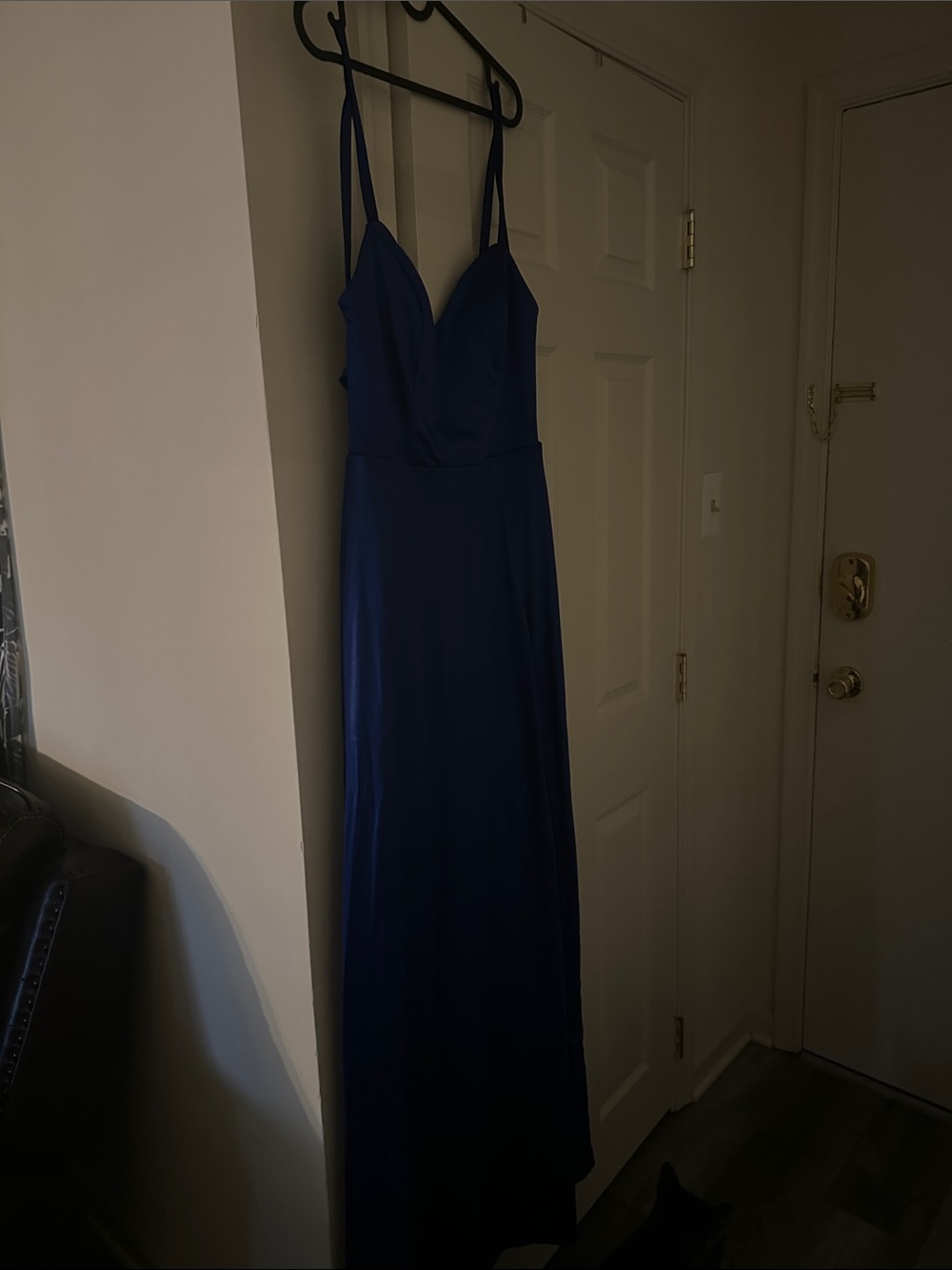 City Triangles Royal Blue Spaghetti-Strap Maxi Dress